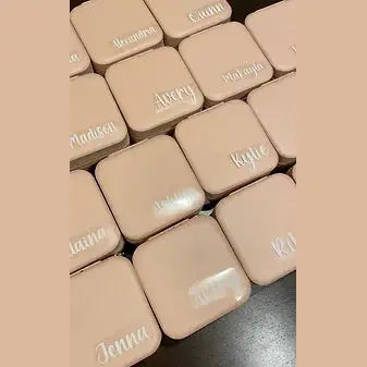 Personalized Travel Jewelry Box- Pink with White Lettering
