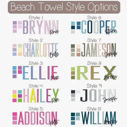 Personalized Mrs. Beach Towel / Bride Towel / Teacher Gift