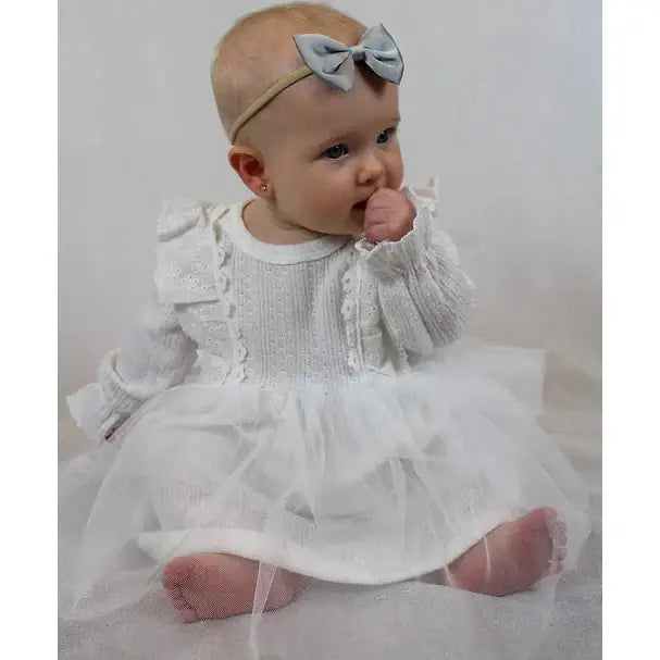 Audrey Ruffle & Mesh Dress