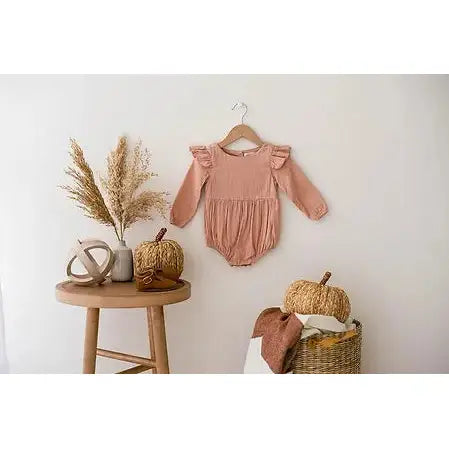Linen Flutter Sleeve Romper