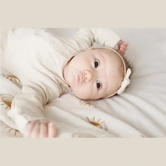 Organic Cotton Knotted Gown, Oatmeal
