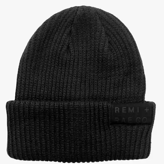 Remi & Rae Co. Black Beanie- Child