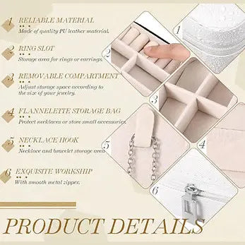 Personalized Travel Jewelry Box- Pink with White Lettering