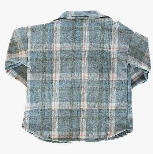 Kinsley Shacket - Blue Plaid Twill