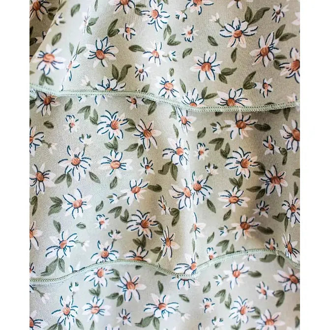Celeste Tiered Skirt- Sage Floral