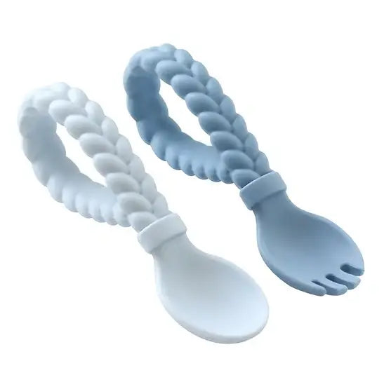 Sweetie Spoons Spoon + Fork Set, Blue