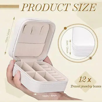 Personalized Travel Jewelry Box- Pink with White Lettering