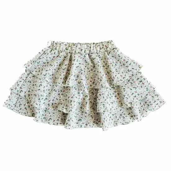 Celeste Tiered Skirt- Sage Floral