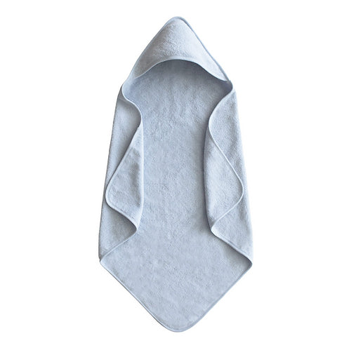 Organic Cotton Hooded Towel- Baby Blue