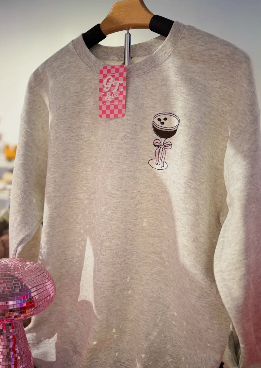 Espresso Martini Embroidered Sweatshirt