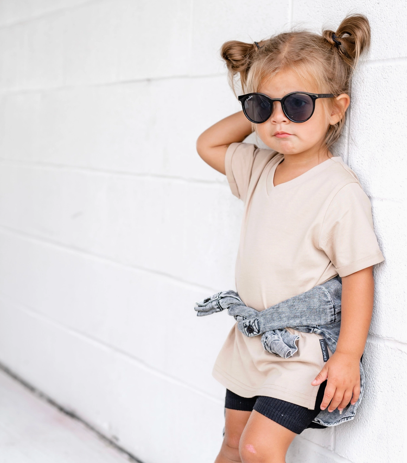 Acid Wash Biker Shorts - Onyx