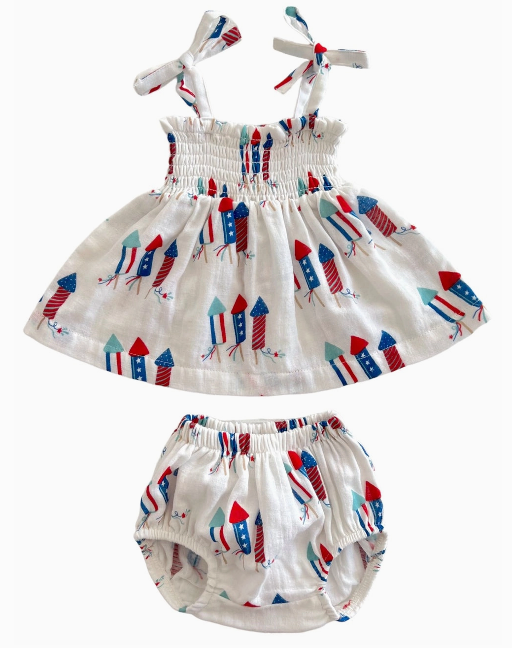 Firecrackers / Organic Smocked Set