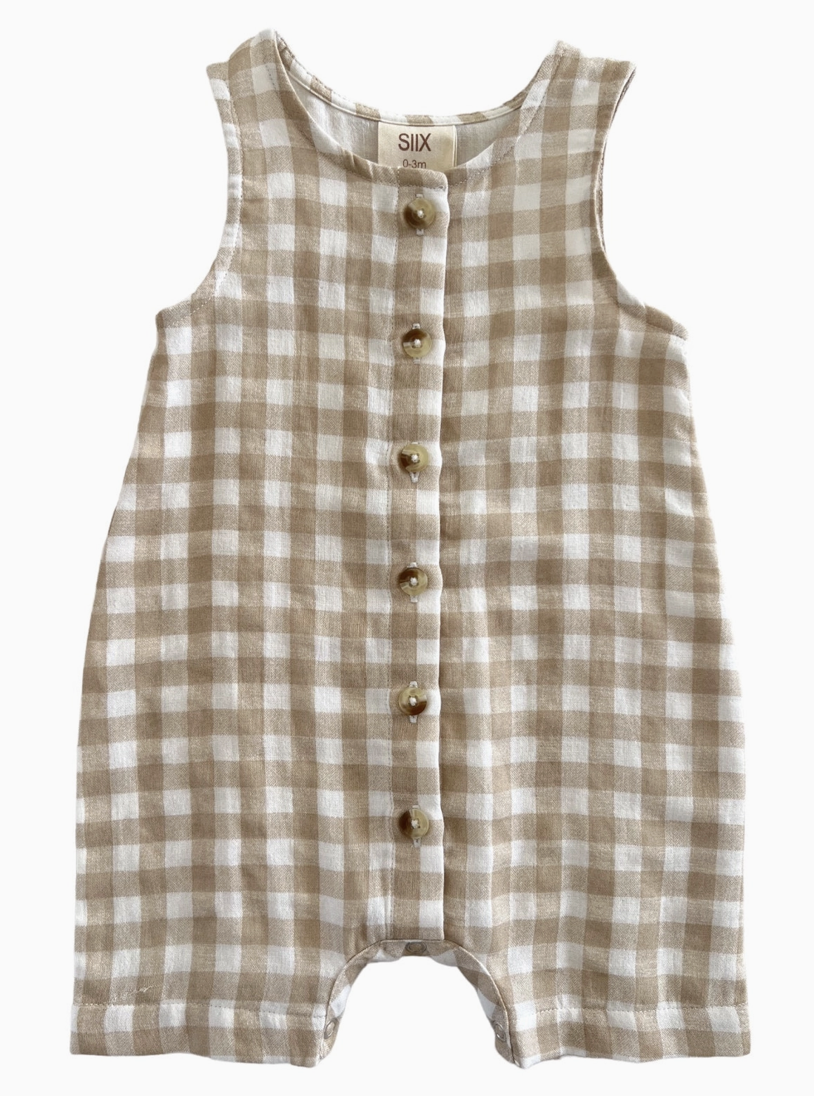 Tan Gingham / Organic Bay Shortie