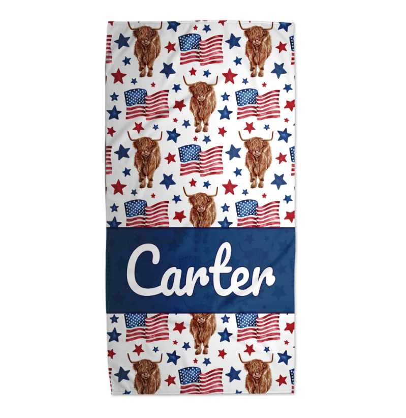 Red, White & Blue Beach Towels