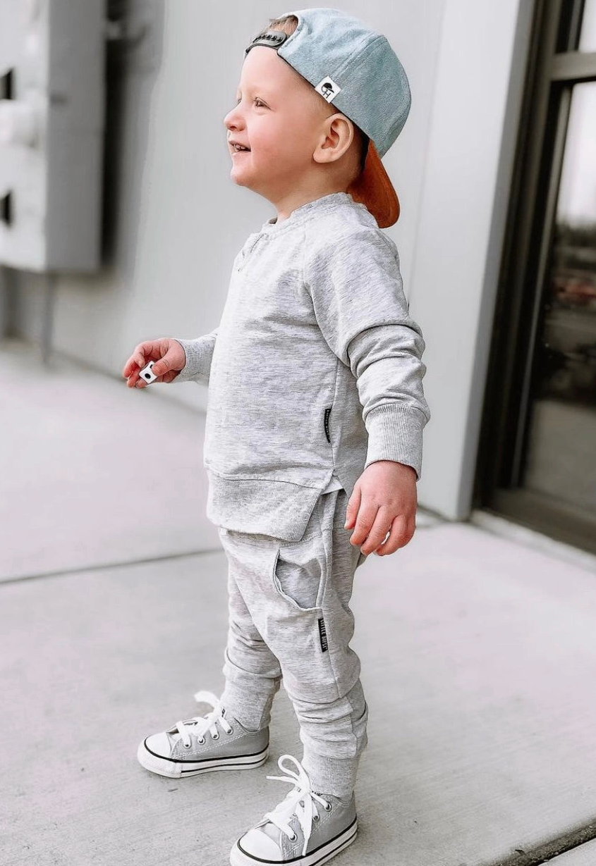 Little Bipsy- Pocket Pullover, Grey