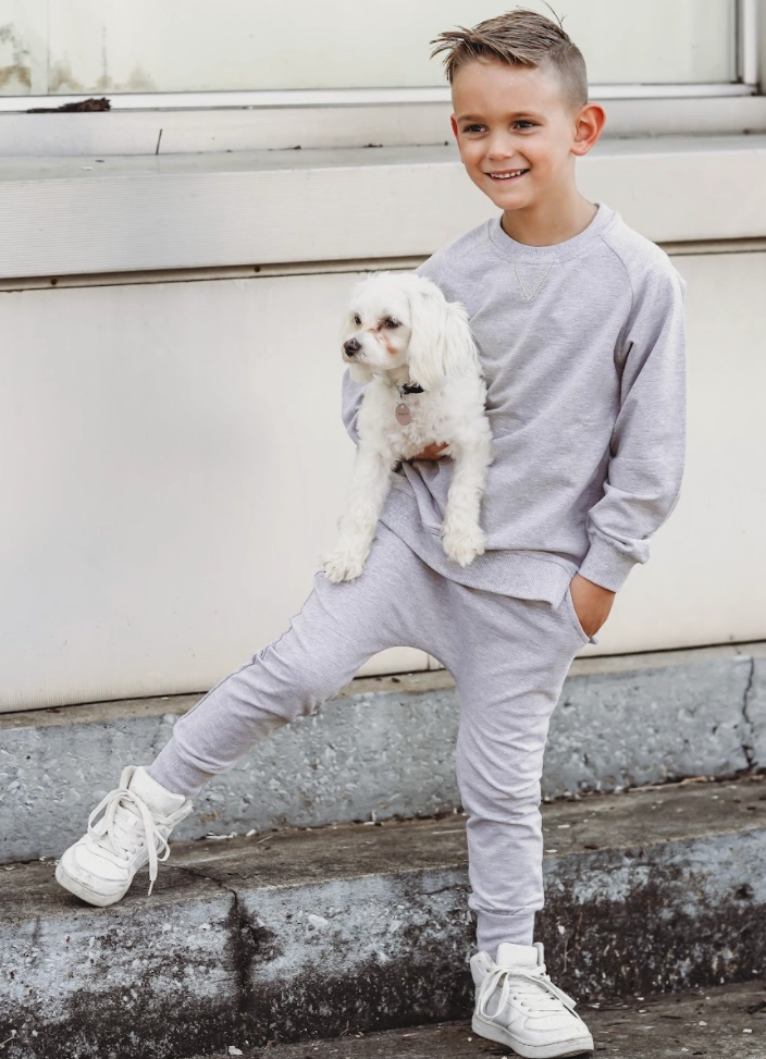 Little Bipsy- Pocket Pullover, Grey
