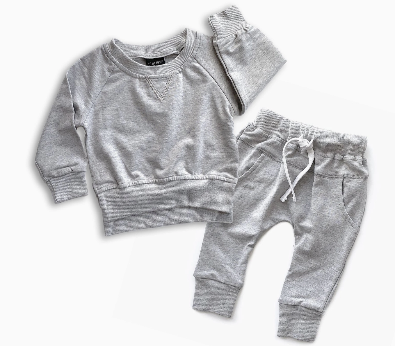 Little Bipsy- Pocket Pullover, Grey