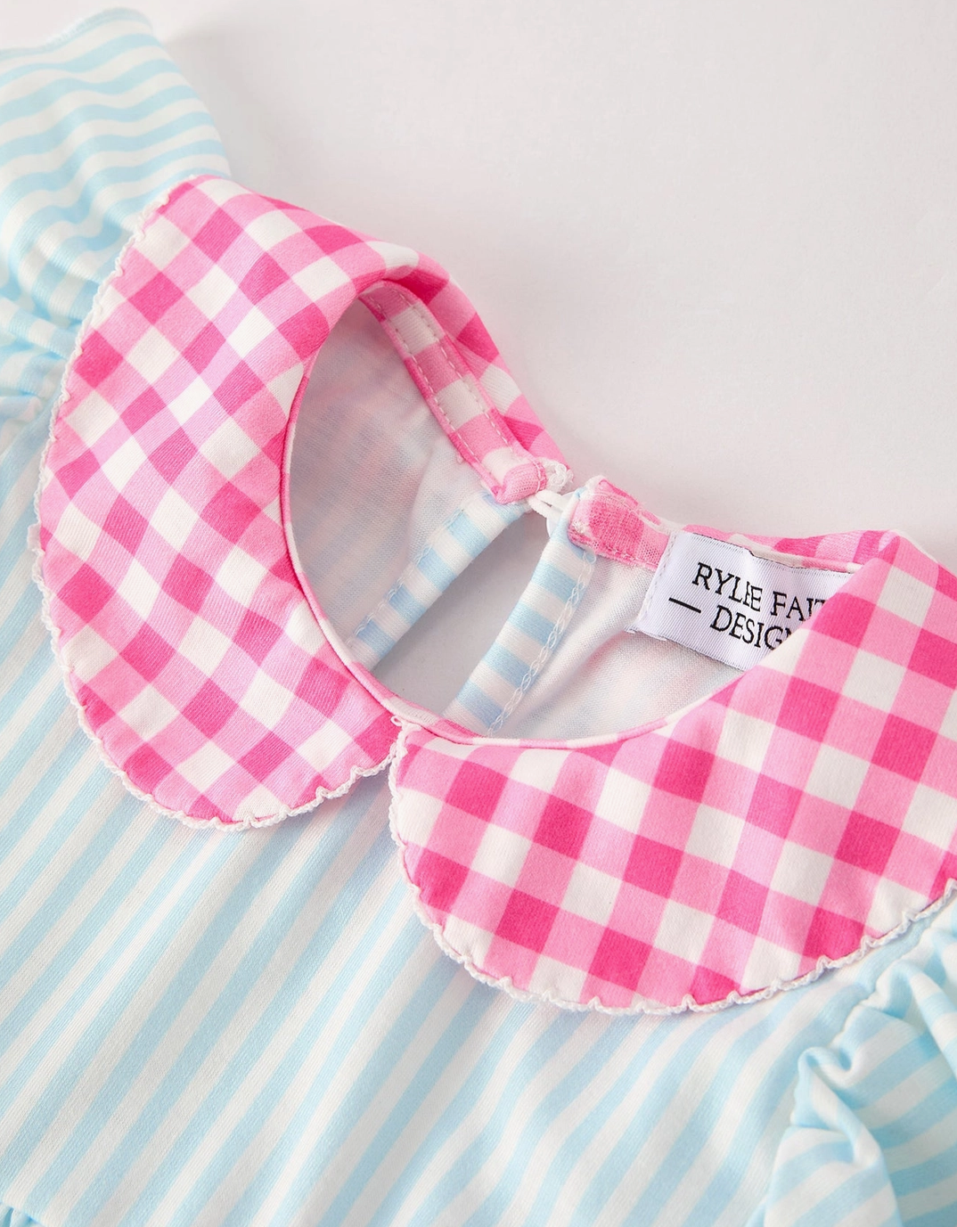Back To School Girls Striped Lapels Bow Dress