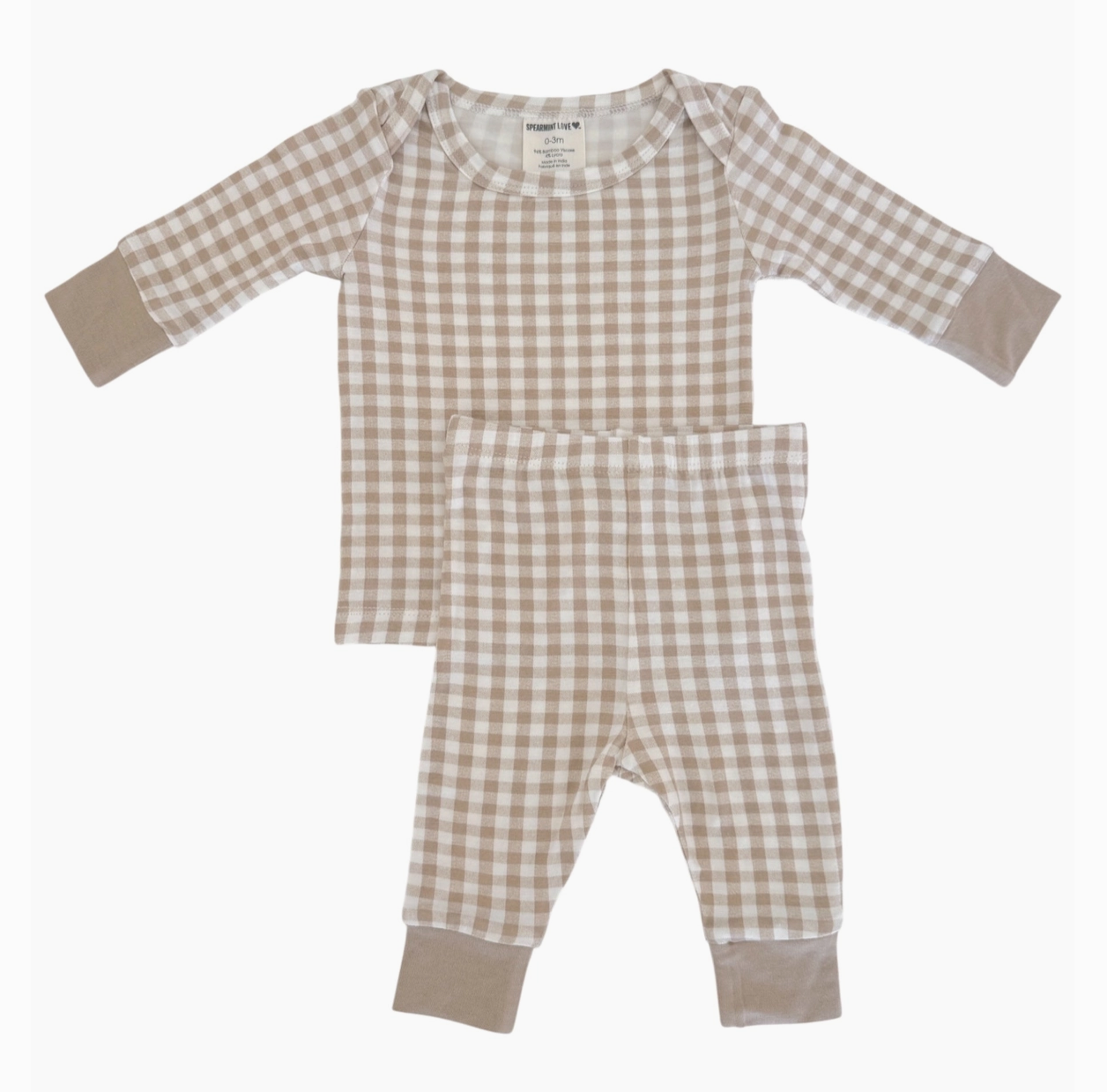 Everyday Baby Set, Tan Gingham