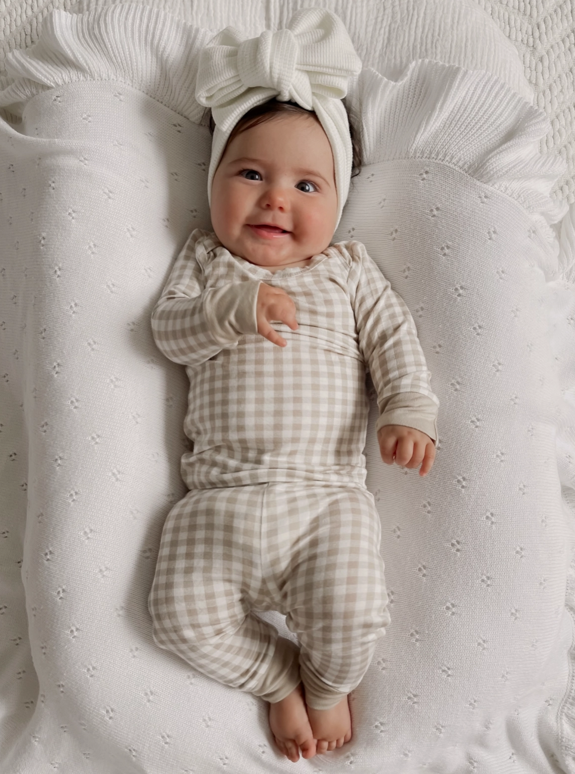 Everyday Baby Set, Tan Gingham