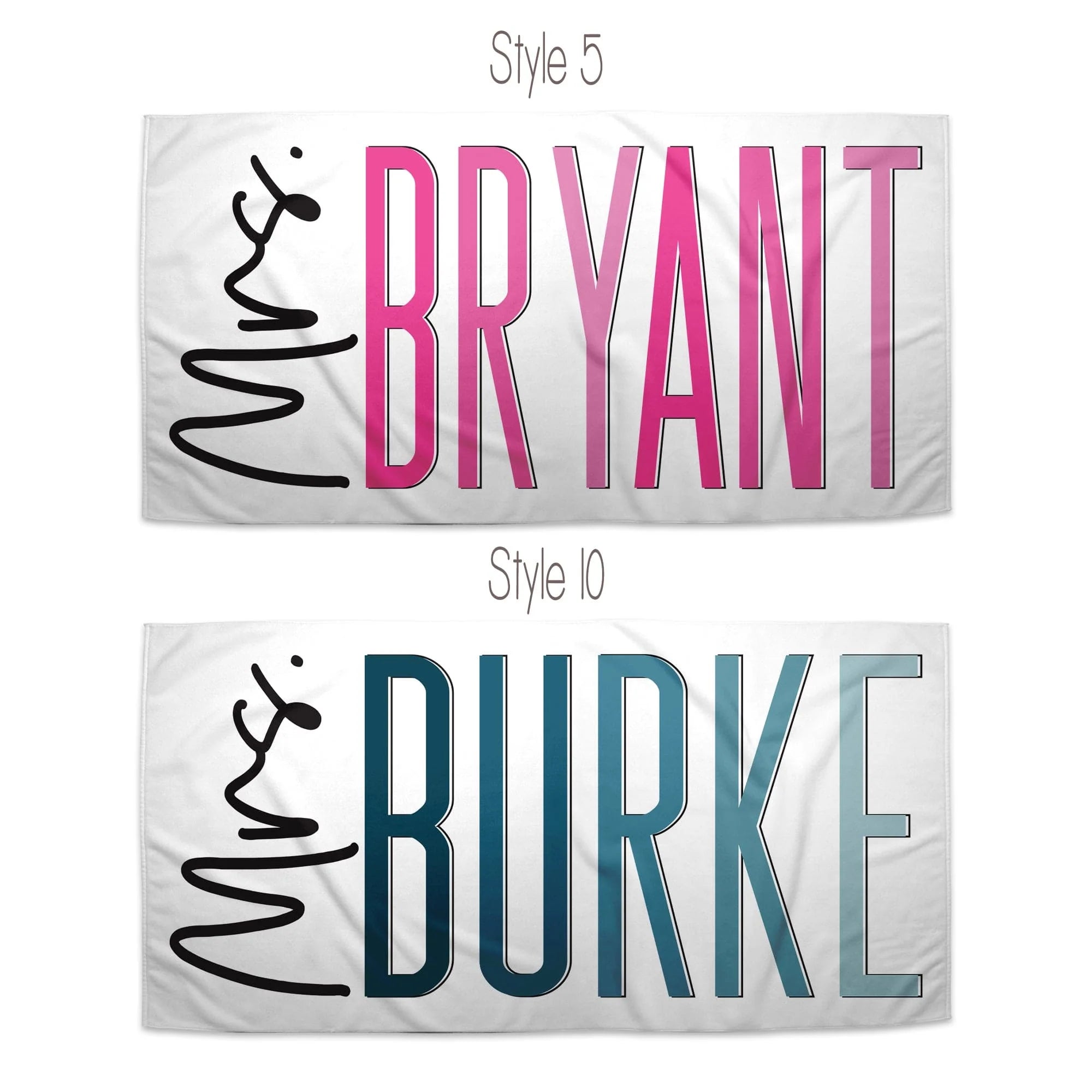 Personalized Mrs. Beach Towel / Bride Towel / Teacher Gift
