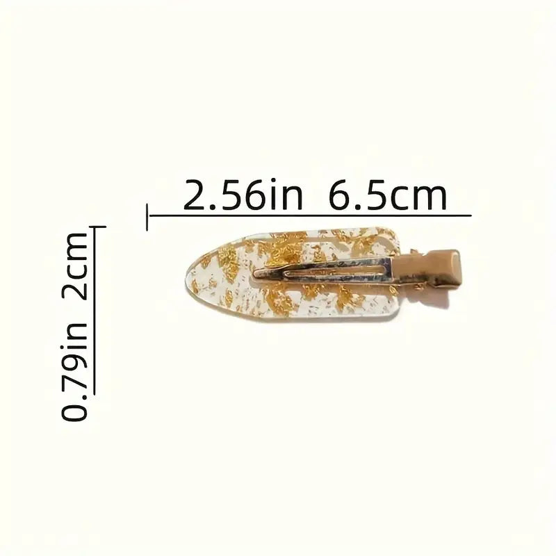 To have & to hold your hair back, clear glitter flake clips