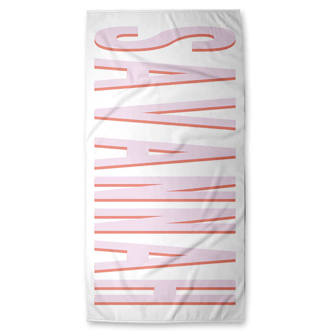 Personalized Shadow Block Beach Towels