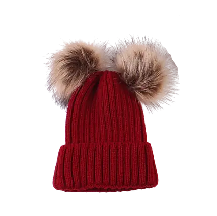 Red Pom Pom Beanie