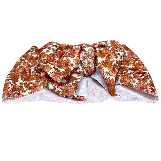 Pink Daisy Bow Headwrap