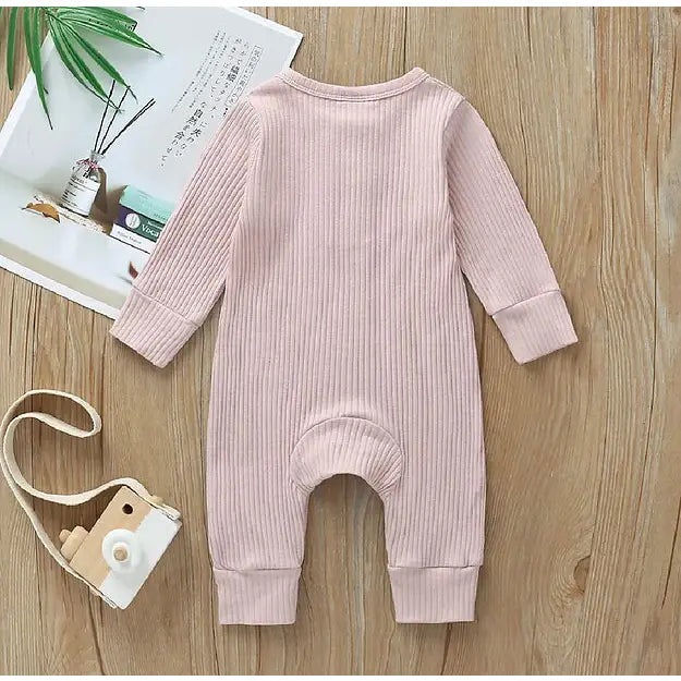 Pink Ribbed Bodysuit