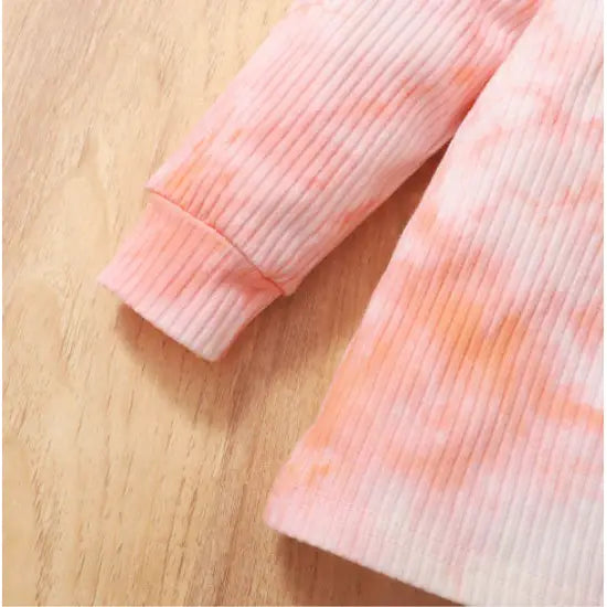 Pink Henley Ribbed 2pc Set