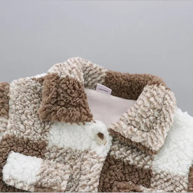 Plaid Sherpa Coat