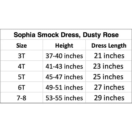 Sophia Smock Dress, Dusty Rose