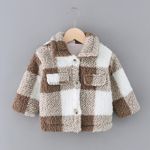 Plaid Sherpa Coat