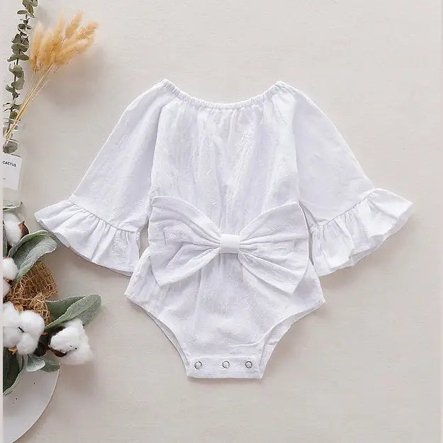 White Bow Romper