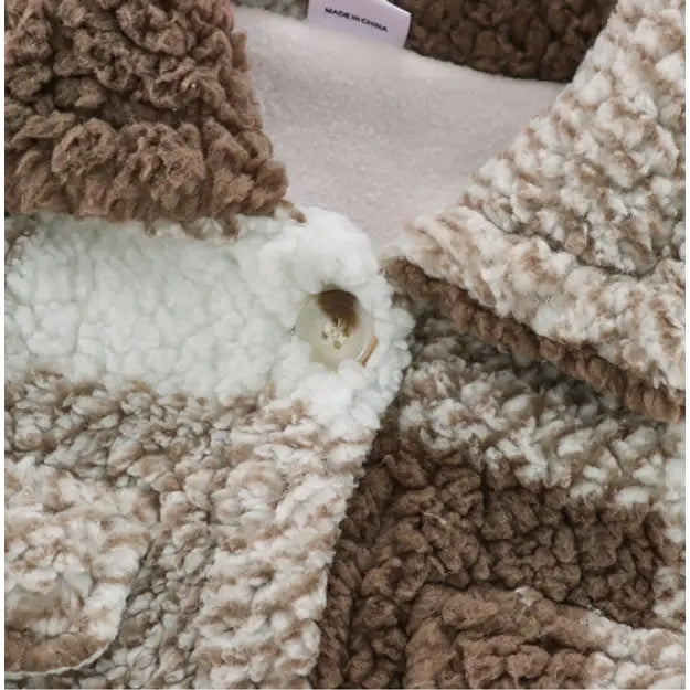 Plaid Sherpa Coat