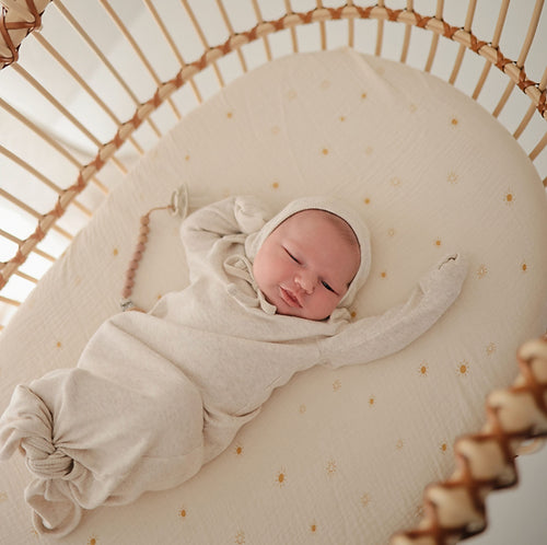 Extra Soft Bassinet Muslin Crib Sheet, Suns