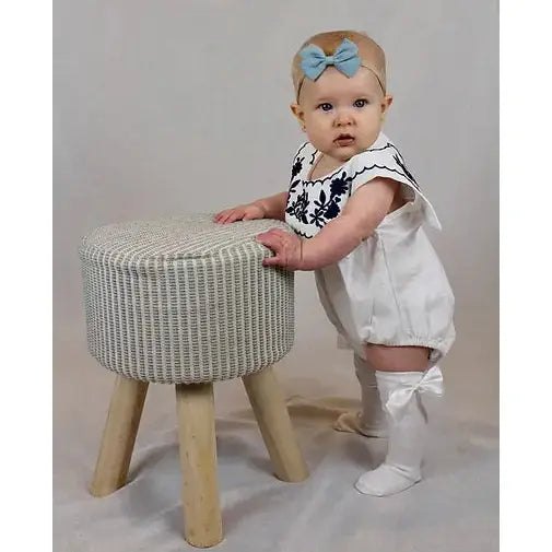 White Bow Knee-High Socks