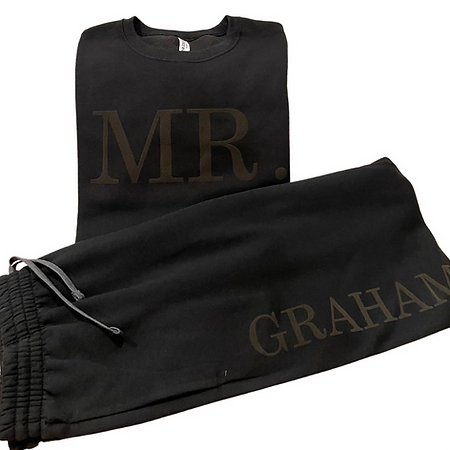 2pc "Mr." & *Last Name* Joggers AND Sweatshirt SET