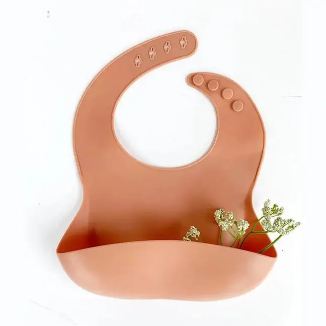 Salmon Silicon Bib