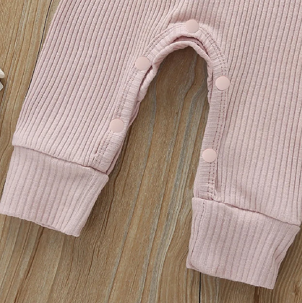 Pink Ribbed Bodysuit