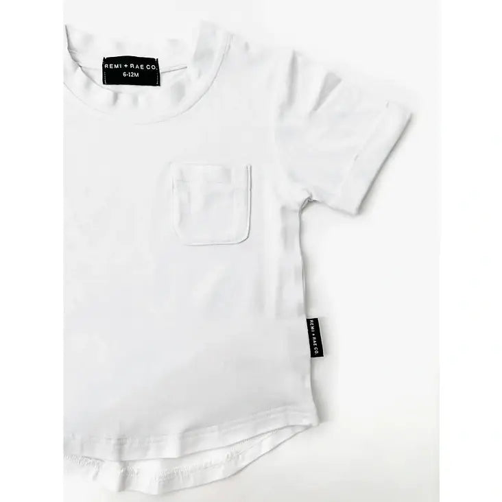 Bamboo Pocket Tee - White