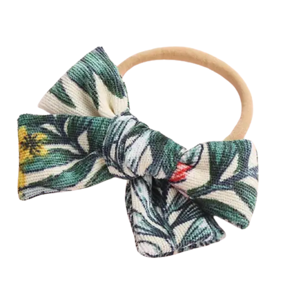 Floral Green Nylon Headband