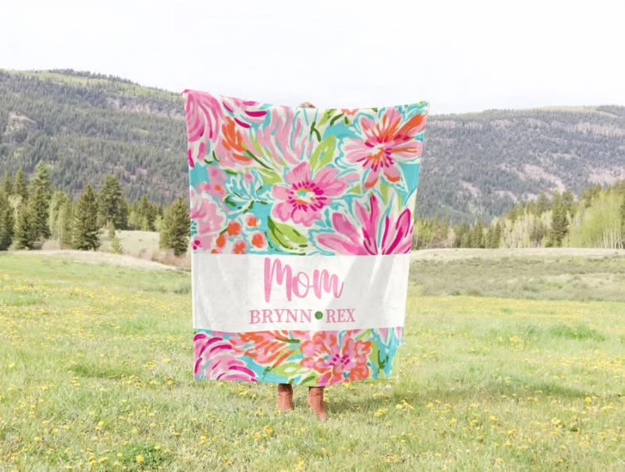 Artsy Flower Family Blanket