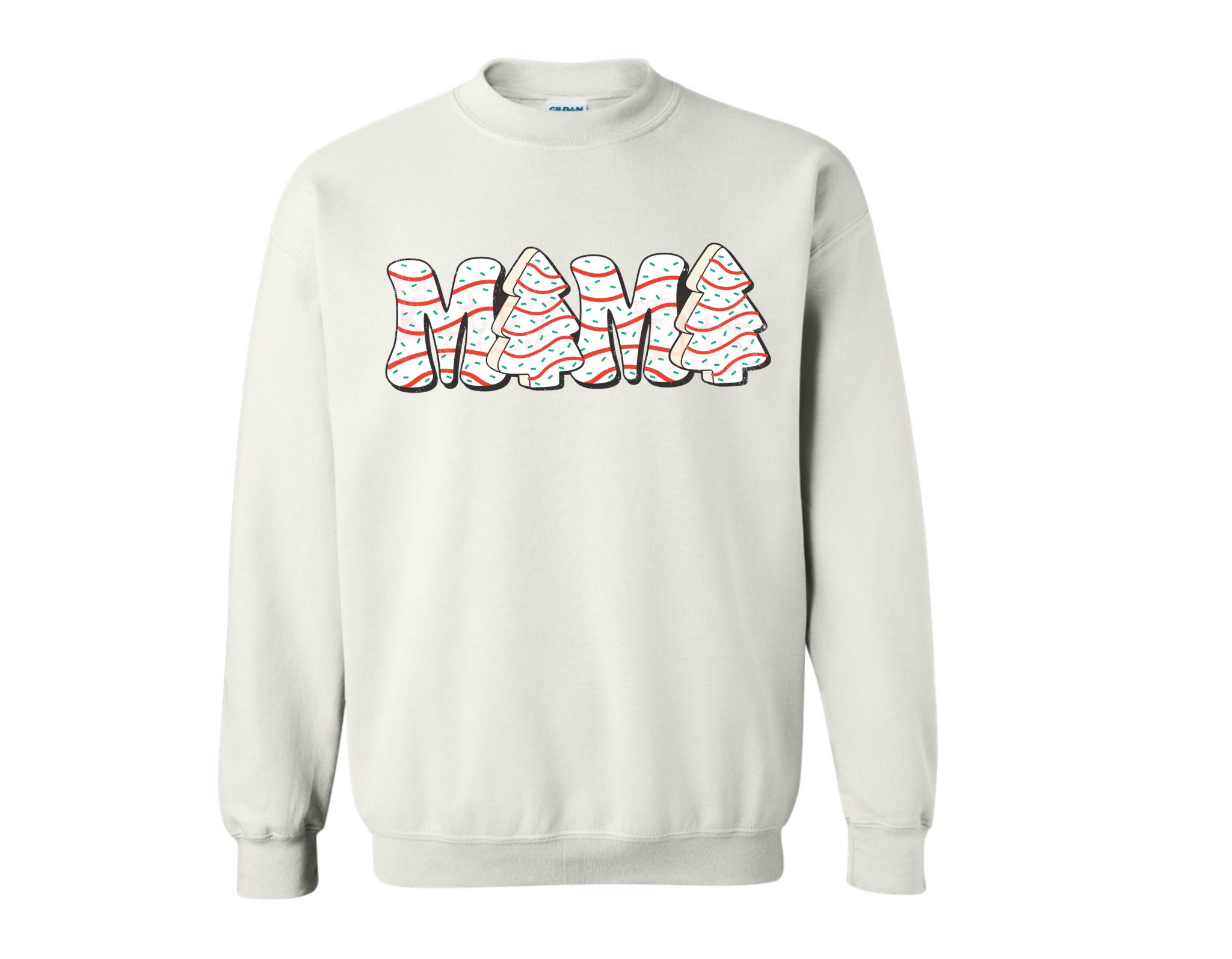 Mama Snack Cake Crewneck Sweatshirt- Adult, White