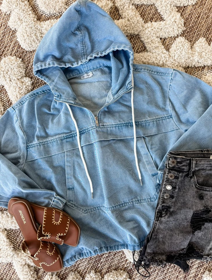 Women's Denim Hoodie