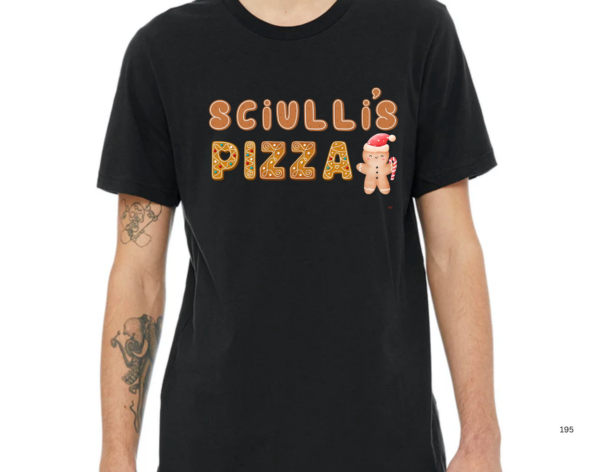 Sciulli's Pizza Gingerbread Christmas T-Shirt