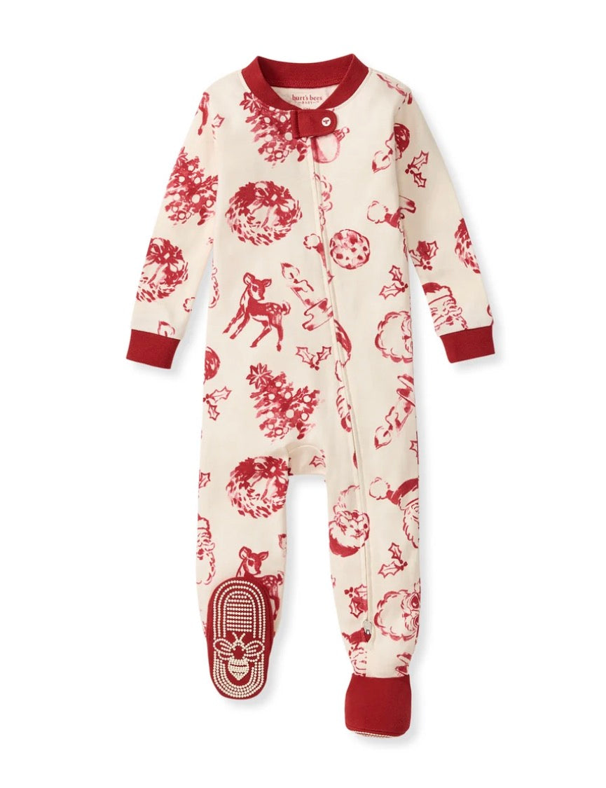 Burt's Bees Baby: Nostalgic Christmas Organic Cotton Footed Pajamas