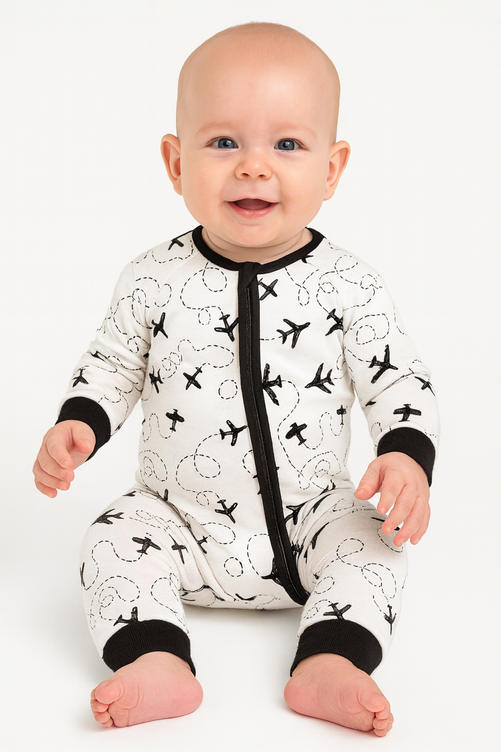 Pre-Order: Little Aviator Bamboo Pajamas, Bodysuit