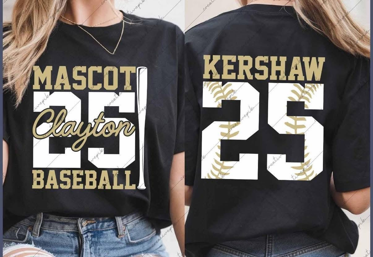 Customized Baseball Mascot T-Shirt